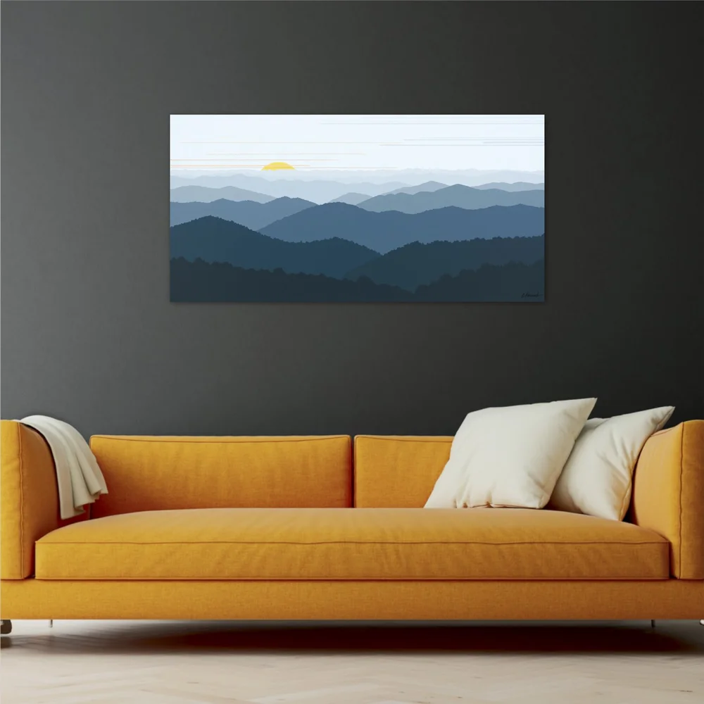 BLUE RIDGE PARKWAY COWEE MTN. OVERLOOK PANORAMA - Fine Art Prints